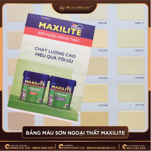 Bảng màu sơn ngoại thất Maxilite Tough