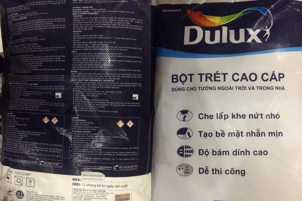 Cách kiểm tra bột trét Dulux chính hãng