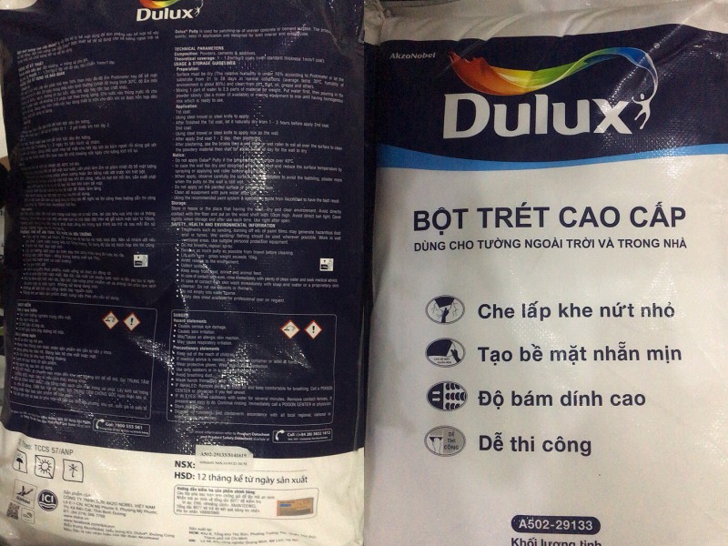 Cách kiểm tra bột trét Dulux chính hãng